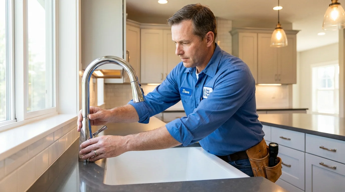 Kitchen faucet installation by Johns Plumbing LLC in Eddyville